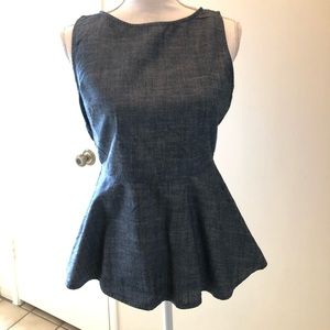 Banana Republic peplum denim blouse